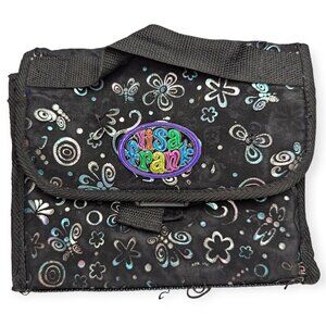 Lisa Frank Black Iridescent Floral & Butterfly Insulated Lunch Bag Y2K